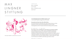 Desktop Screenshot of max-lingner-stiftung.de